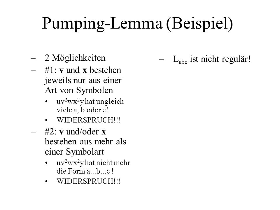 Pumping-Lemma (Beispiel)