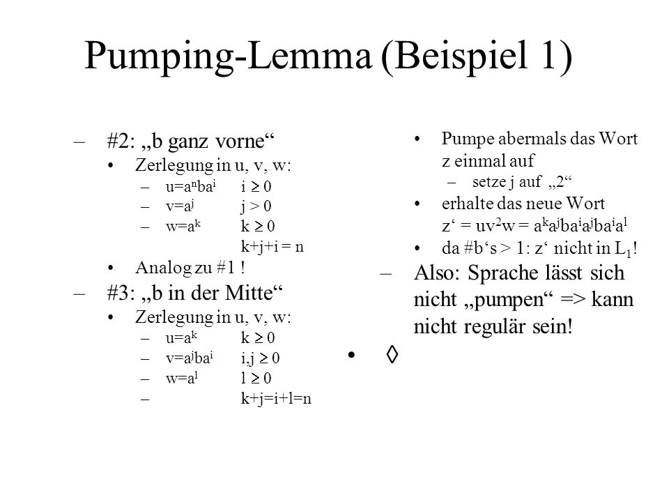 Pumping-Lemma (Beispiel 1)