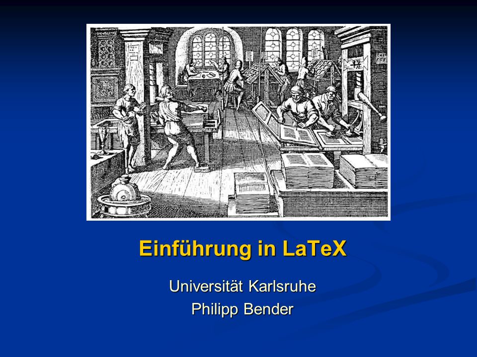 Universität Karlsruhe Philipp Bender