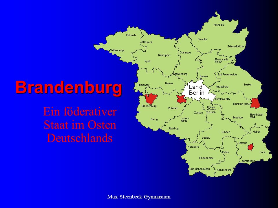 Ein föderativer Staat im Osten Deutschlands