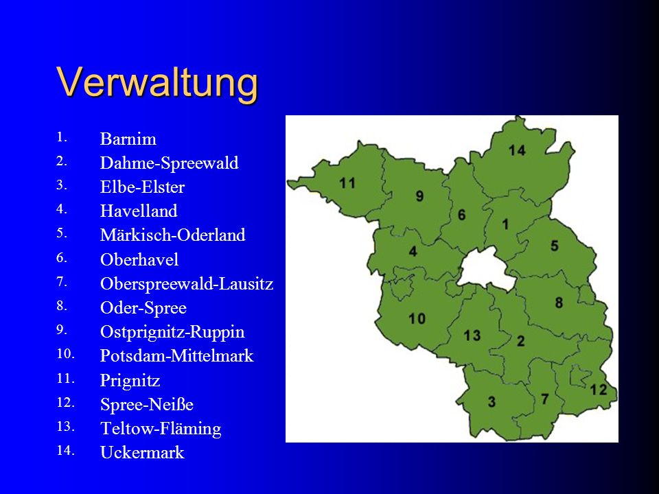 Verwaltung Barnim Dahme-Spreewald Elbe-Elster Havelland