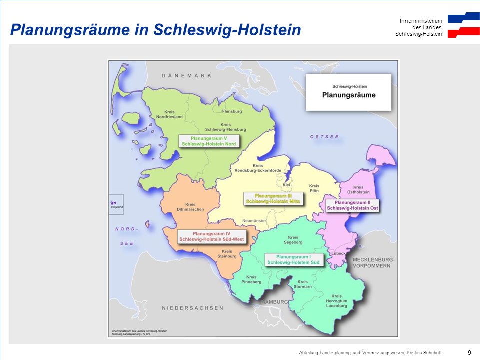 Planungsräume in Schleswig-Holstein