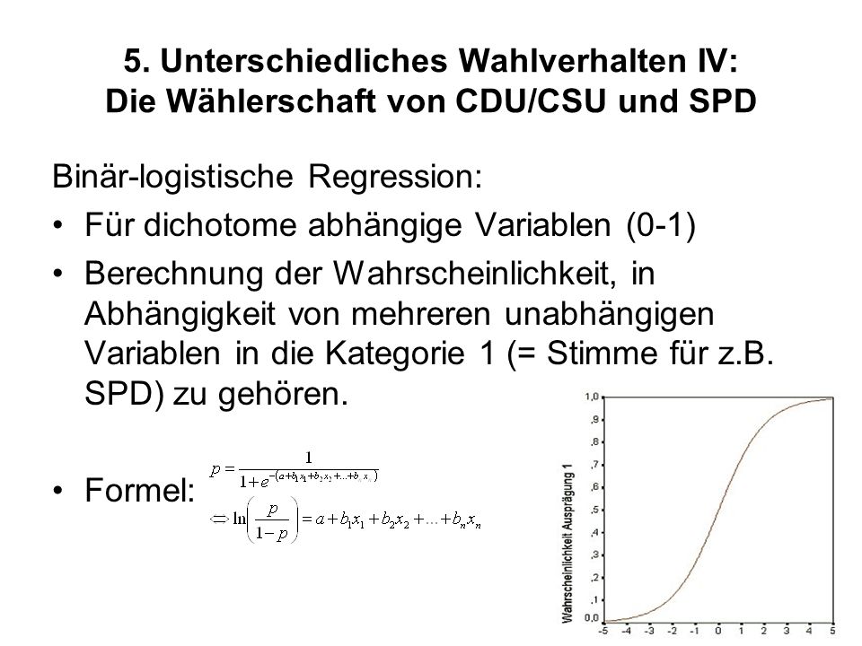 5. Unterschiedliches Wahlverhalten IV: Die Wählerschaft von CDU/CSU und SPD