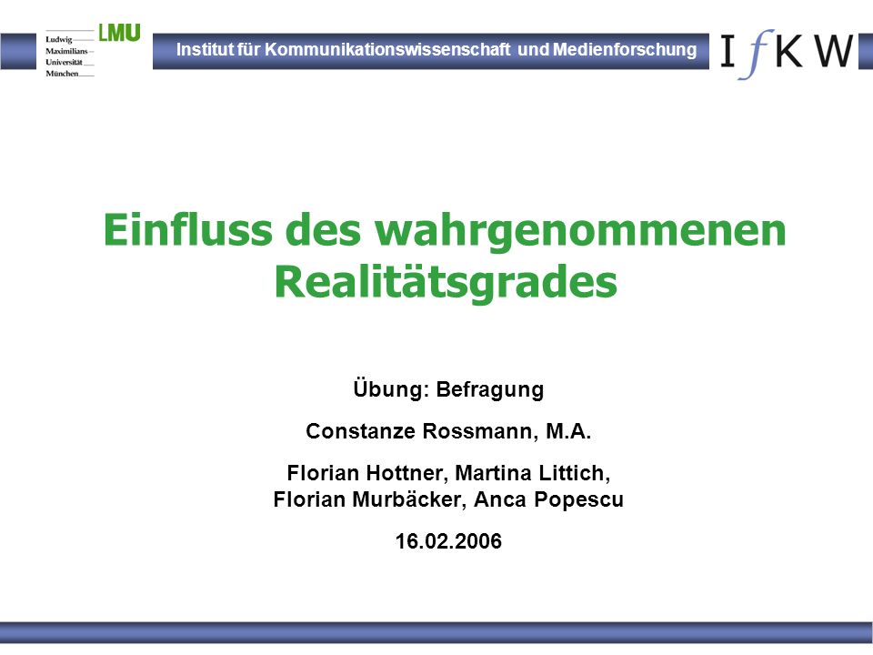 Einfluss des wahrgenommenen Realitätsgrades