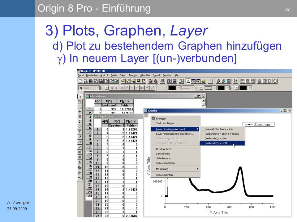 3) Plots, Graphen, Layer d) Plot zu bestehendem Graphen hinzufügen