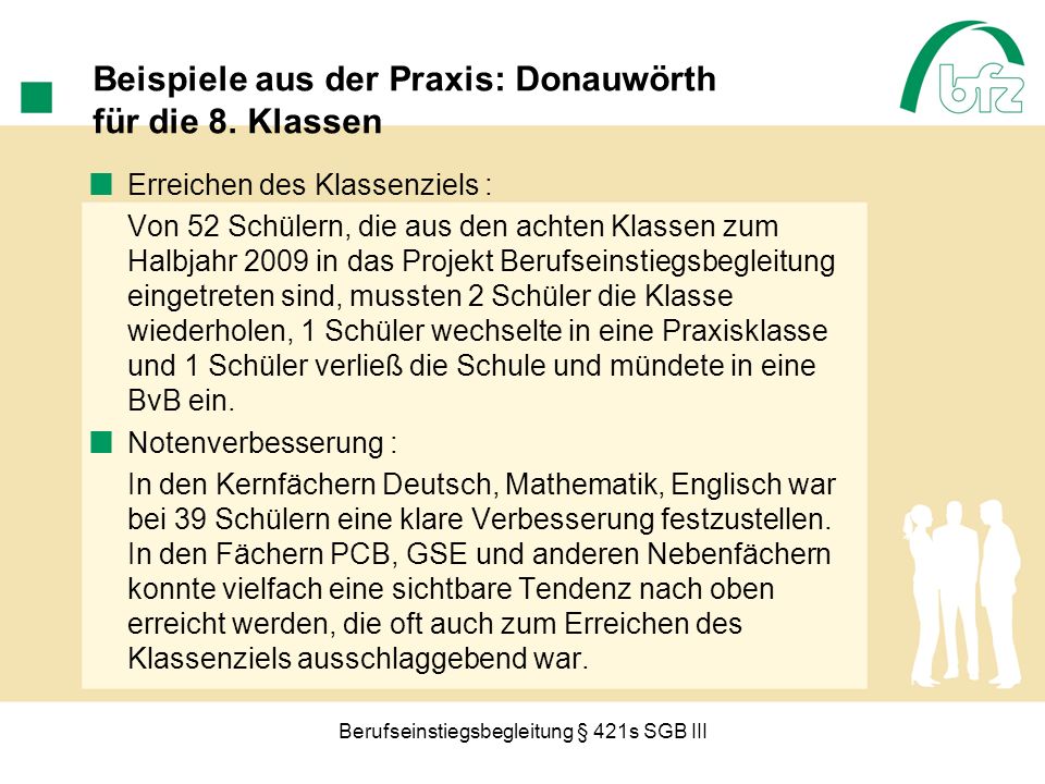 Beispiele aus der Praxis: Donauwörth für die 8. Klassen