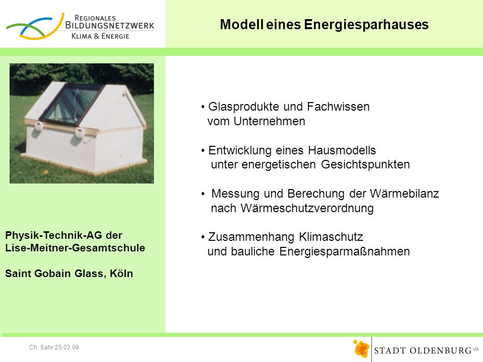 Modell eines Energiesparhauses