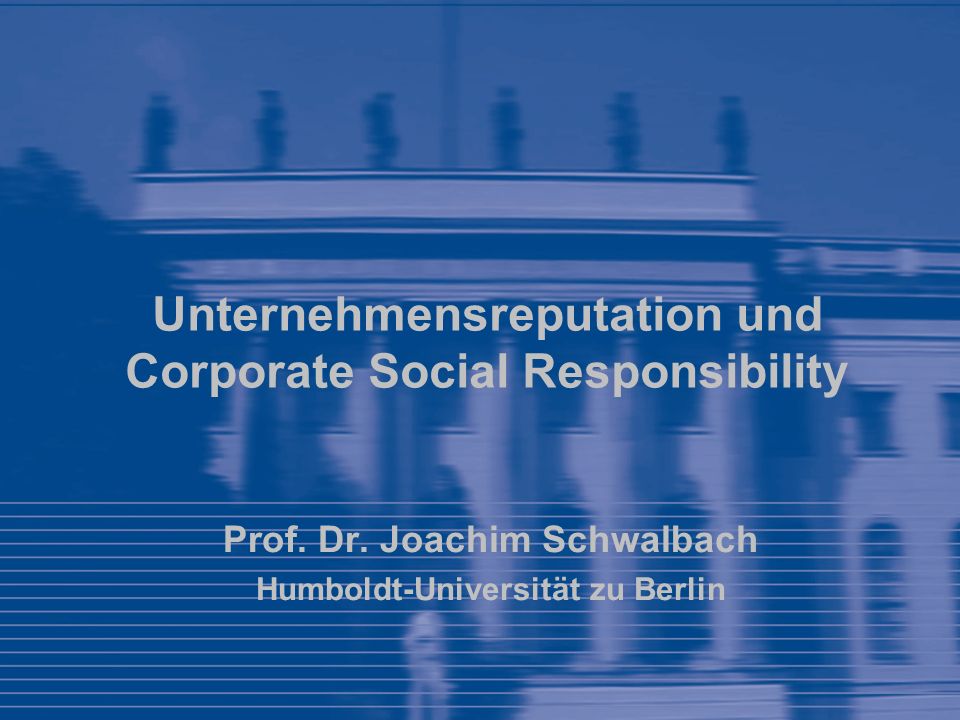 Unternehmensreputation und Corporate Social Responsibility