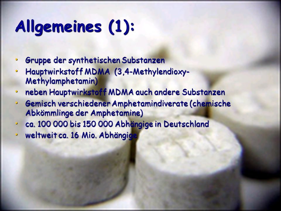 Allgemeines (1): Gruppe der synthetischen Substanzen
