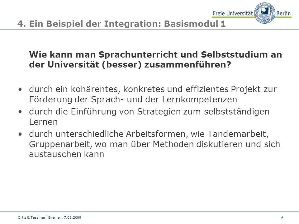 4. Ein Beispiel der Integration: Basismodul 1