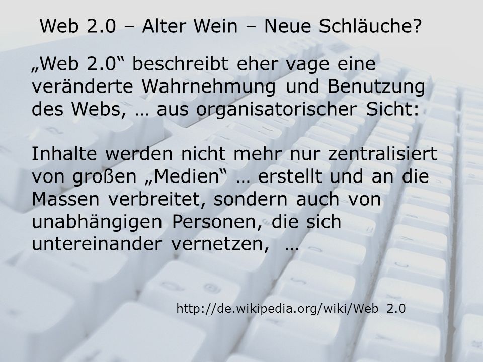Autonomes Lernen und Authentizität im Web 2.0: Social Software - ppt  herunterladen