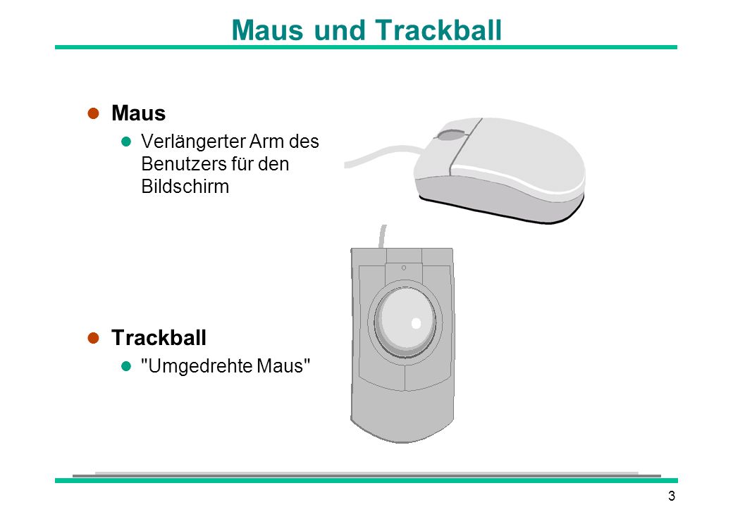 Maus und Trackball Maus Trackball