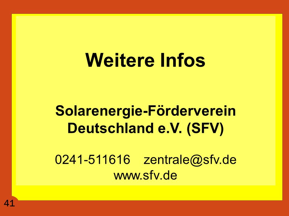 Solarenergie-Förderverein Deutschland e.V. (SFV)
