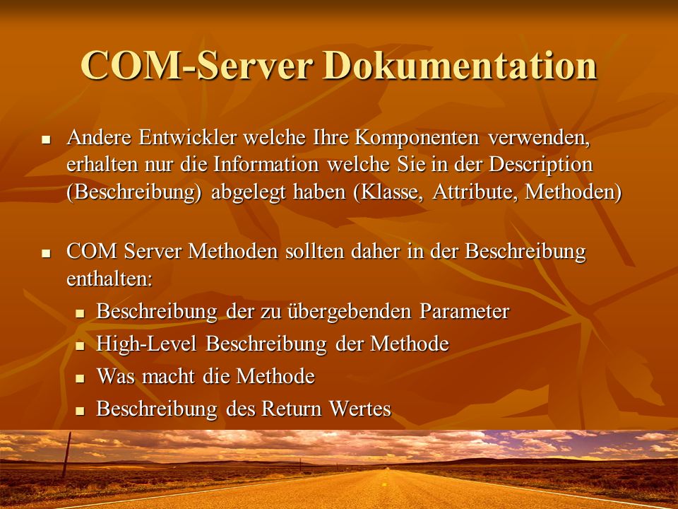 COM-Server Dokumentation
