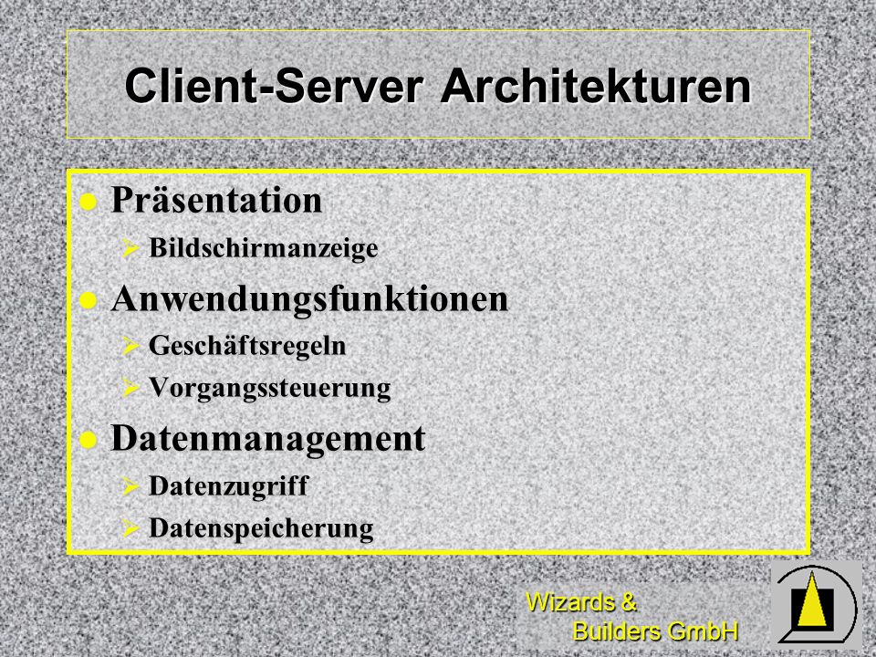 Client-Server Architekturen