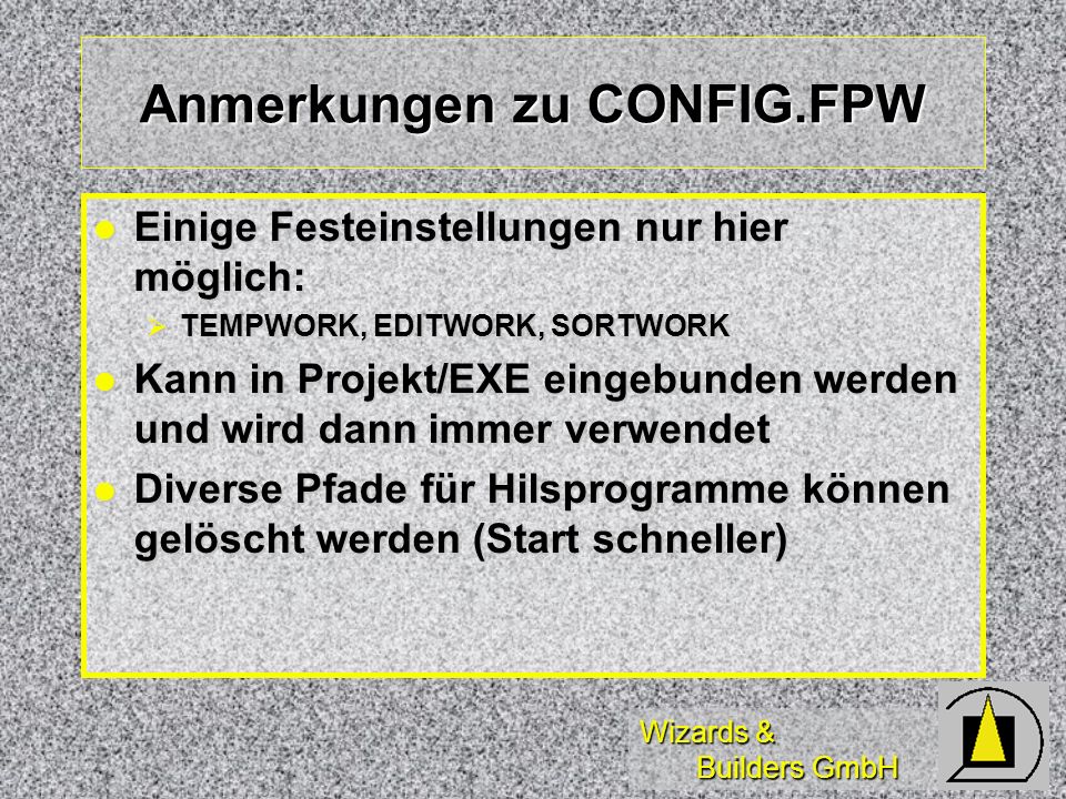 Anmerkungen zu CONFIG.FPW