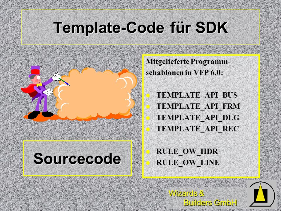 Template-Code für SDK Sourcecode