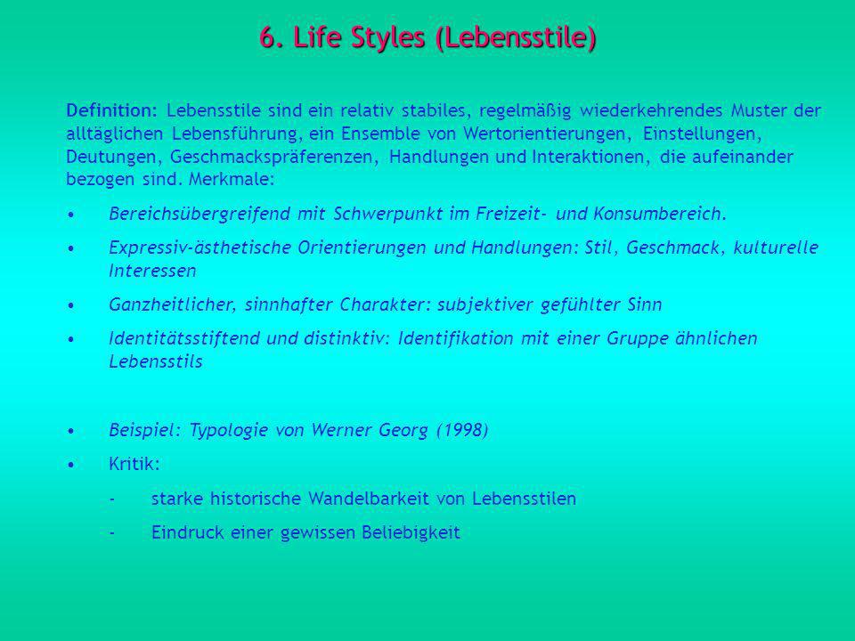 6. Life Styles (Lebensstile)
