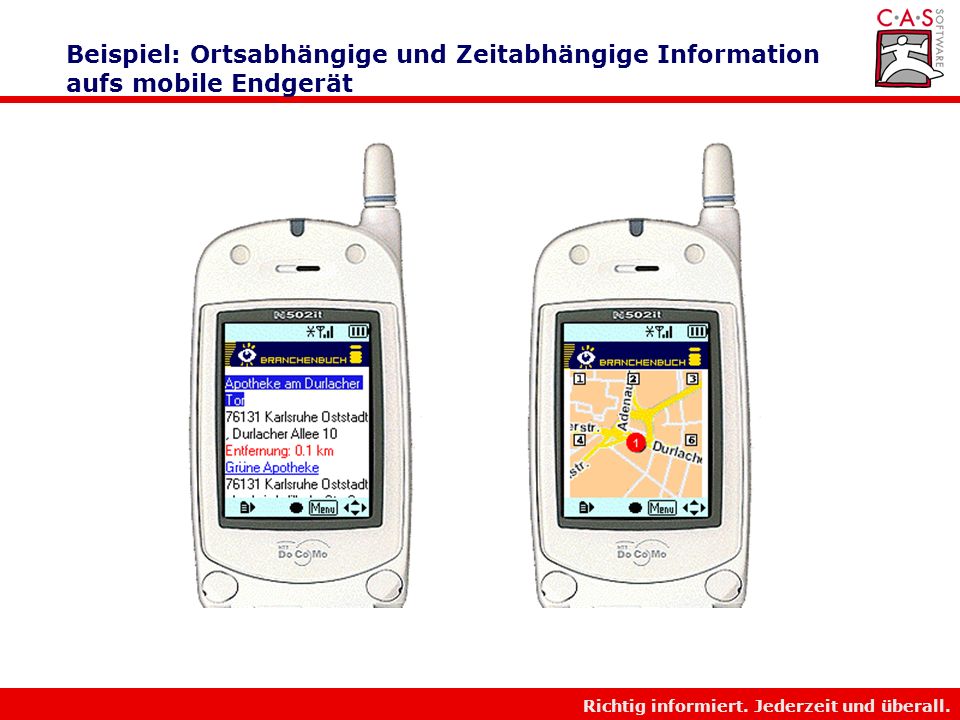 Beispiel: Ortsabhängige und Zeitabhängige Information aufs mobile Endgerät