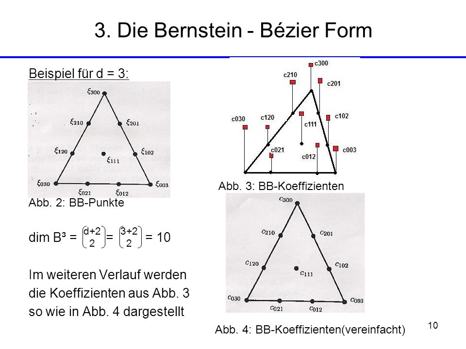 3. Die Bernstein - Bézier Form