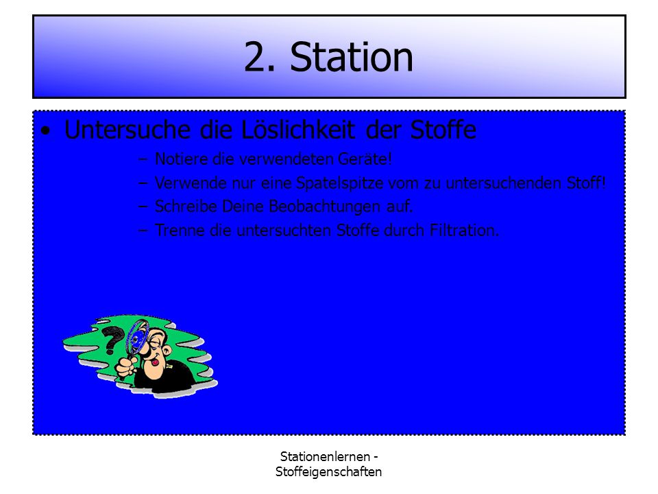 Stationenlernen - Stoffeigenschaften