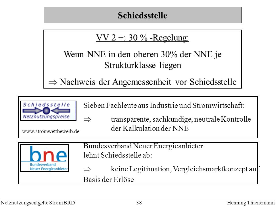 Wenn NNE in den oberen 30% der NNE je Strukturklasse liegen