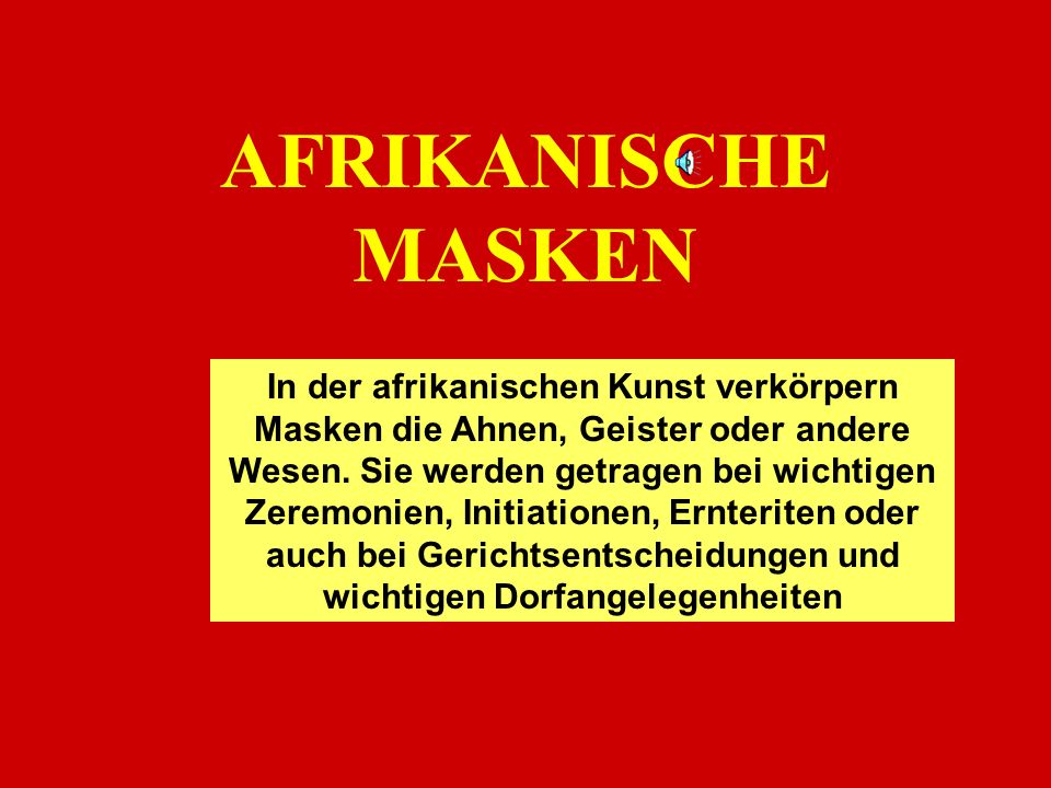 AFRIKANISCHE MASKEN
