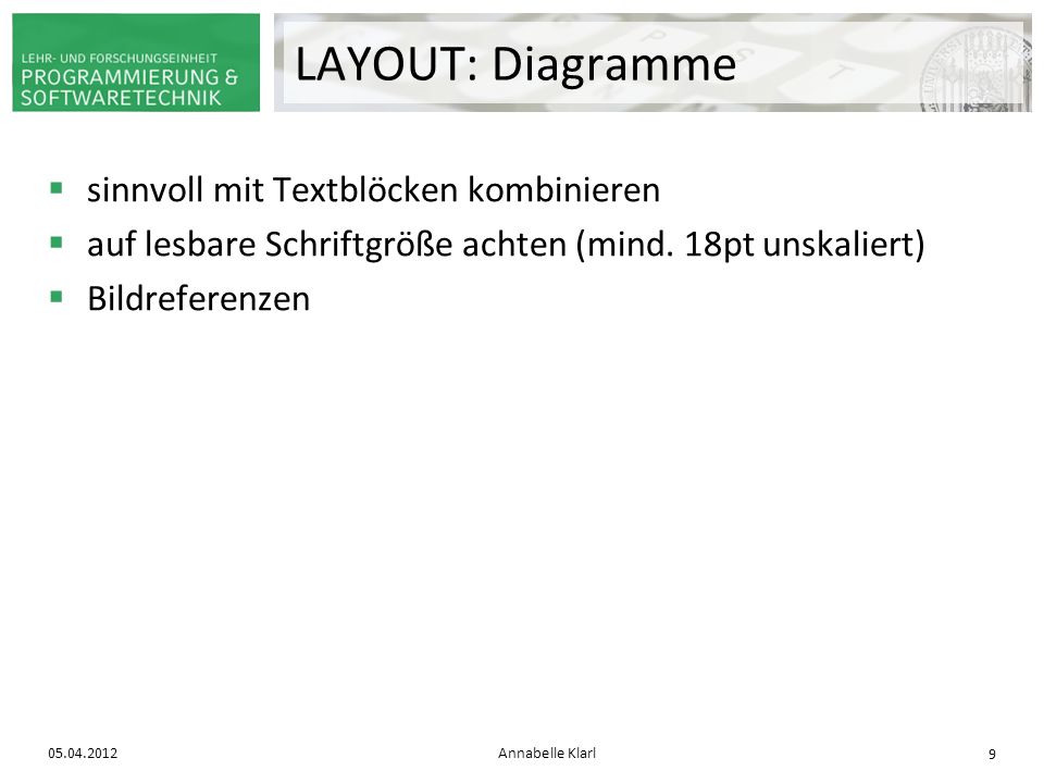 LAYOUT: Diagramme sinnvoll mit Textblöcken kombinieren