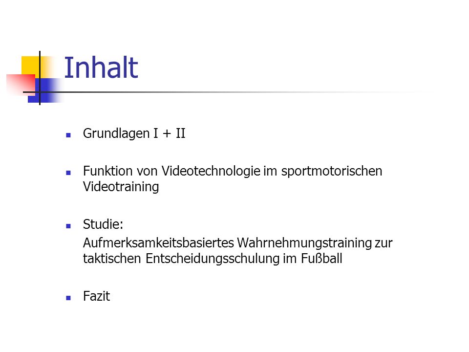 Inhalt Grundlagen I + II