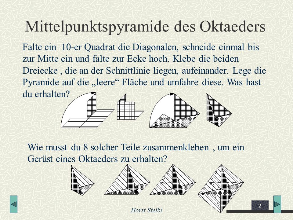 Mittelpunktspyramide des Oktaeders