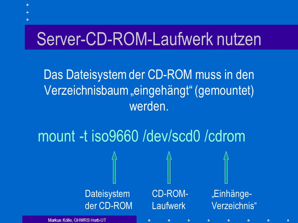 Server-CD-ROM-Laufwerk nutzen