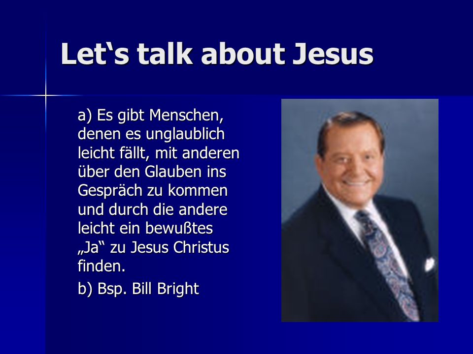Let‘s talk about Jesus