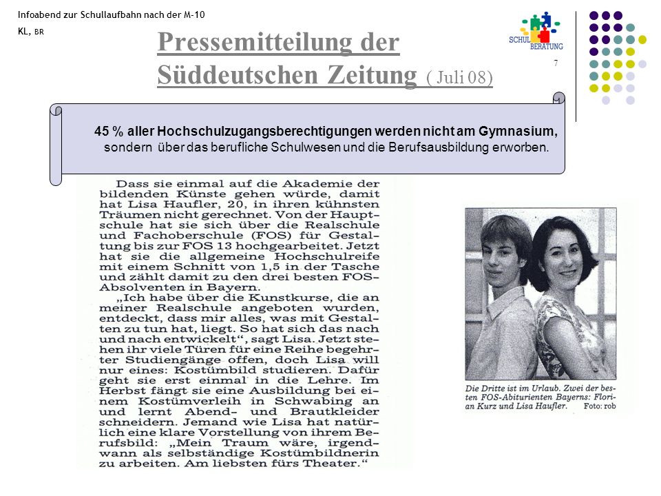Pressemitteilung der Süddeutschen Zeitung ( Juli 08)