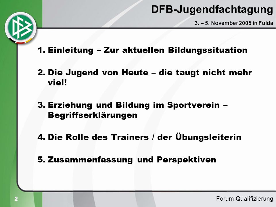 DFB-Jugendfachtagung