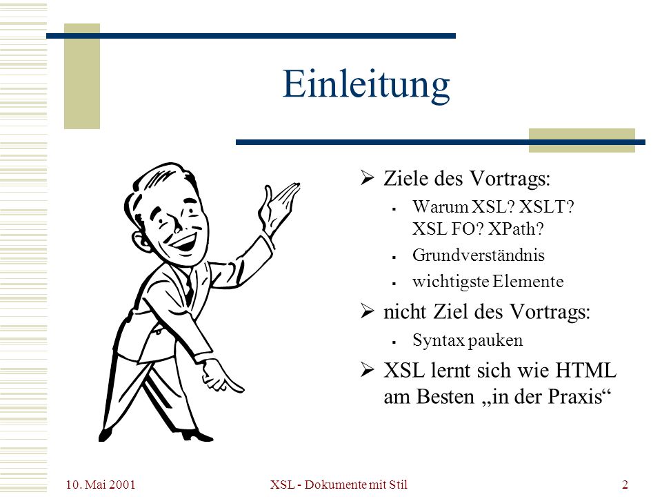 XSL - Dokumente mit Stil