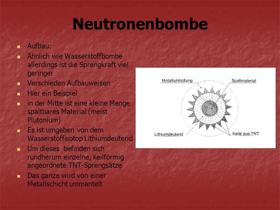 Neutronenbombe Aufbau: