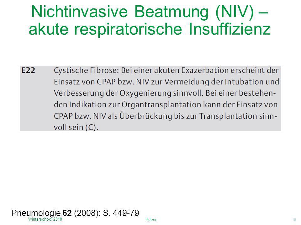 Nichtinvasive Beatmung (NIV) – akute respiratorische Insuffizienz