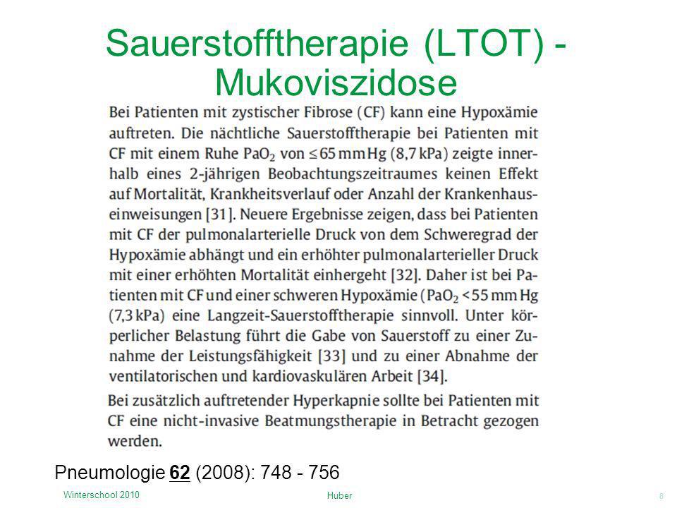 Sauerstofftherapie (LTOT) - Mukoviszidose