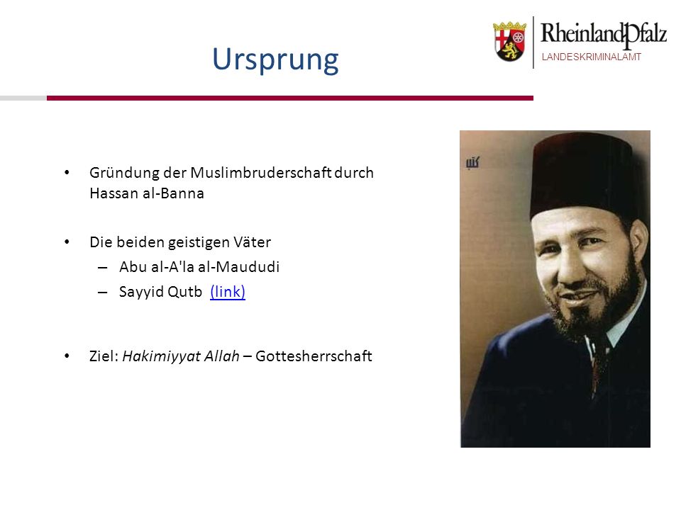 Ursprung Gründung der Muslimbruderschaft durch Hassan al-Banna