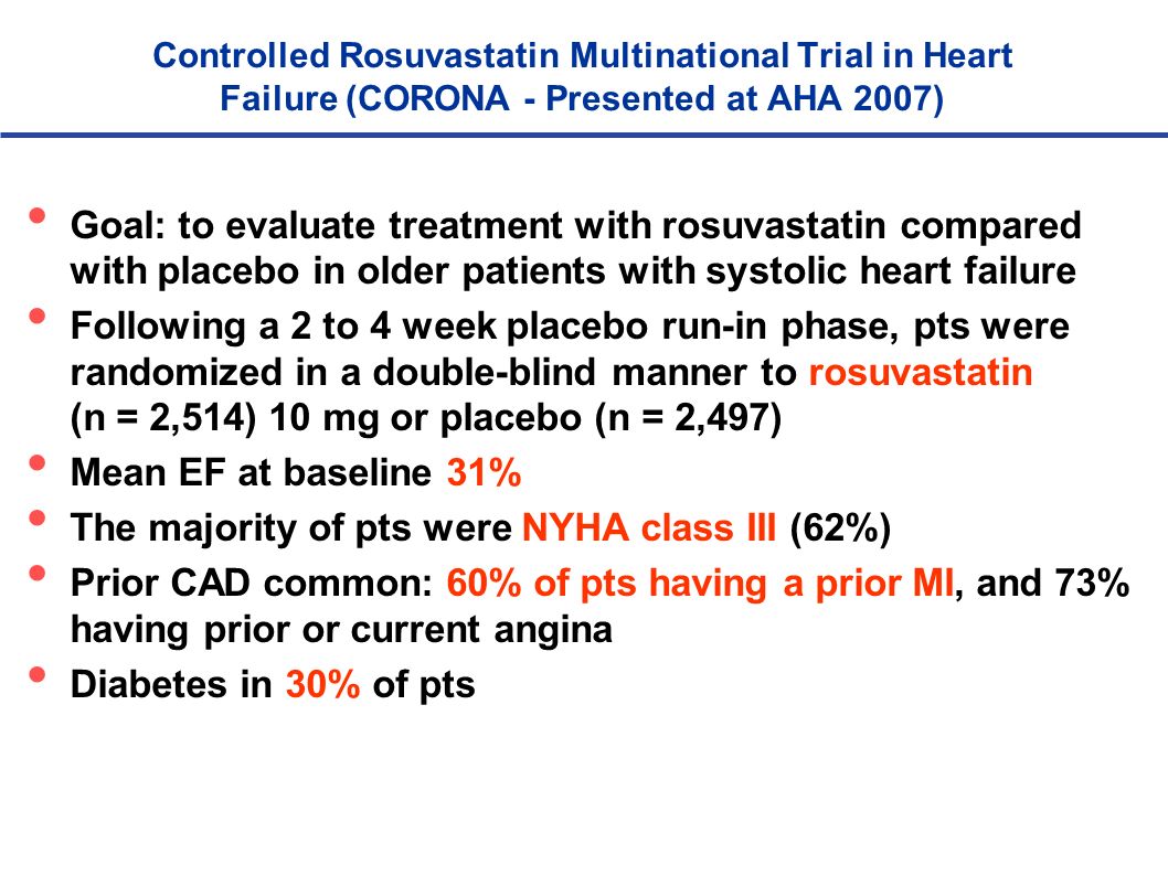 The majority of pts were NYHA class III (62%)