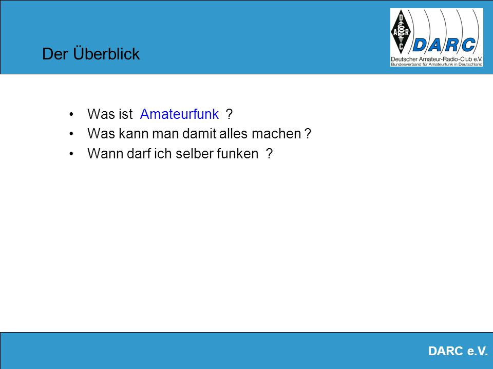 Der Überblick Was ist Amateurfunk Was kann man damit alles machen