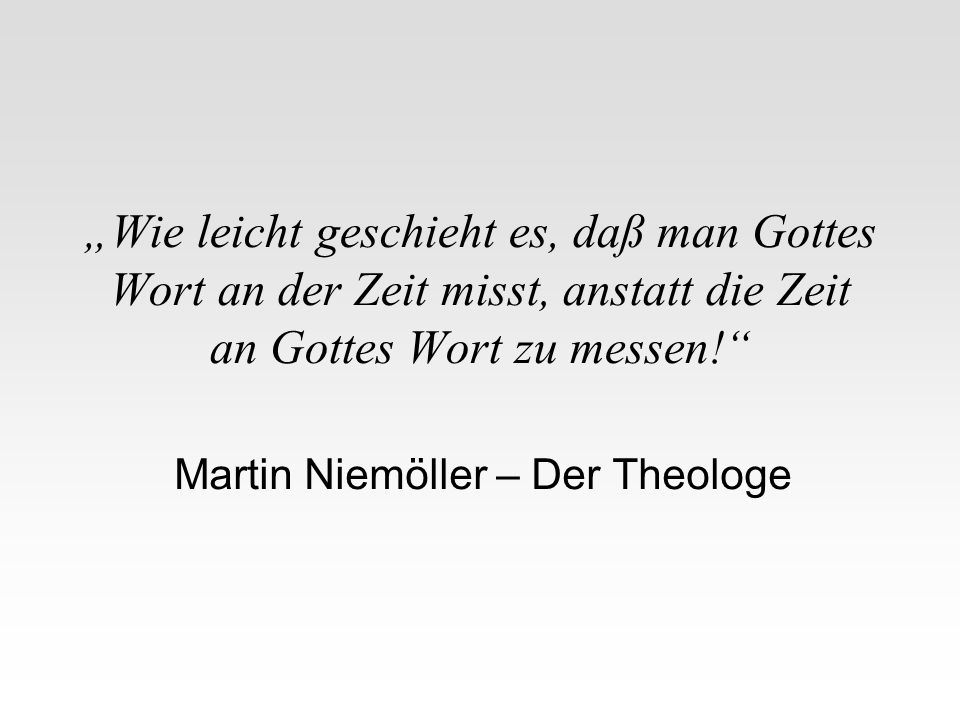 Martin Niemöller – Der Theologe