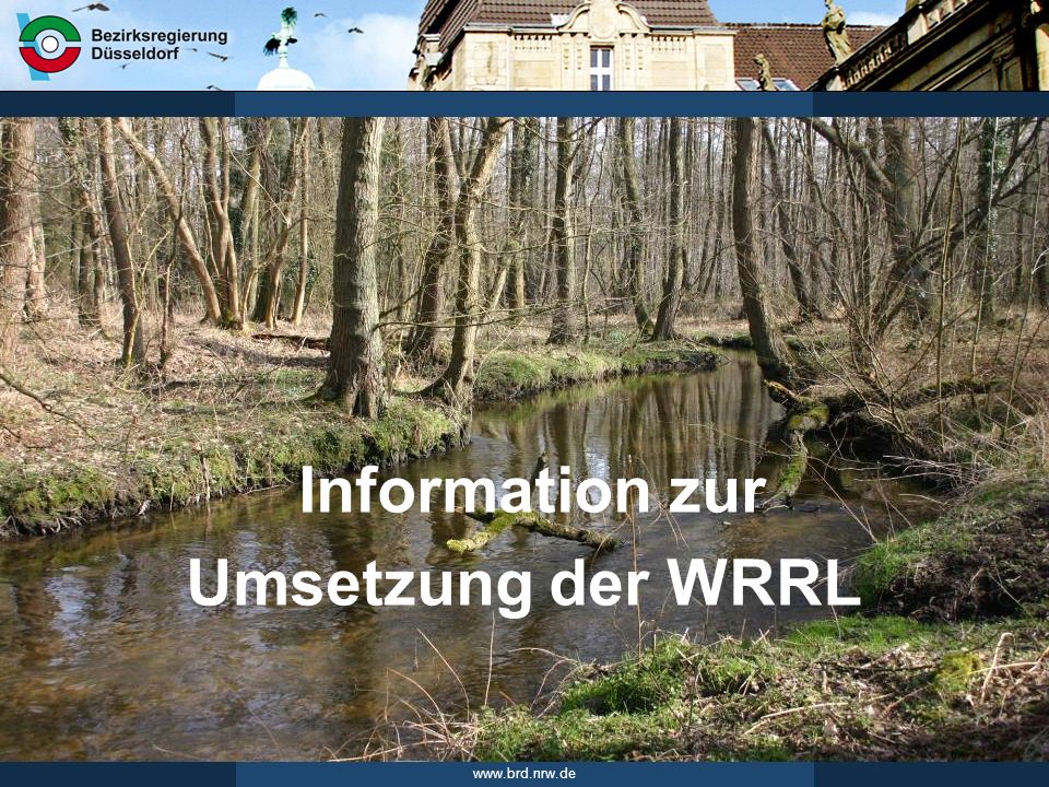 Information zur Umsetzung der WRRL