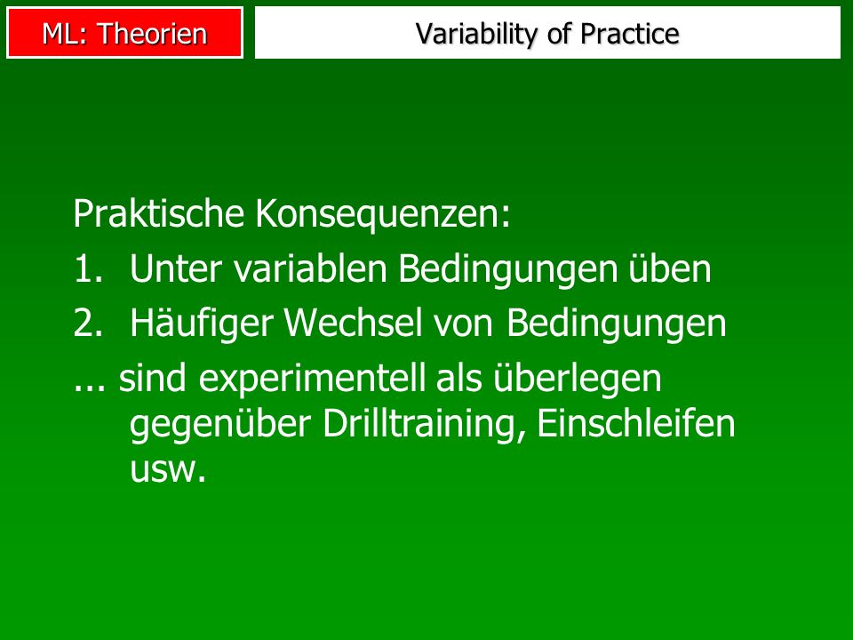 Variability of Practice