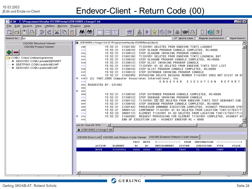 Endevor-Client - Return Code (00)