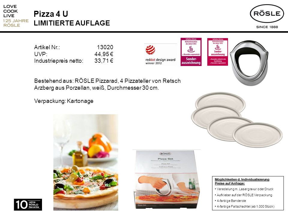 Pizza 4 U LIMITIERTE AUFLAGE