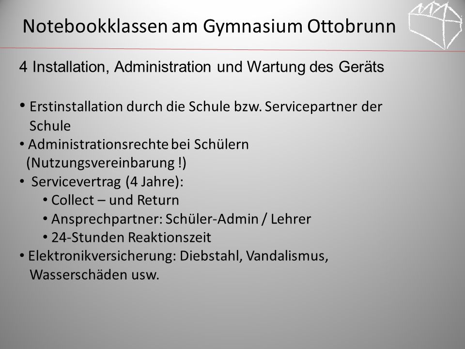 Notebookklassen am Gymnasium Ottobrunn
