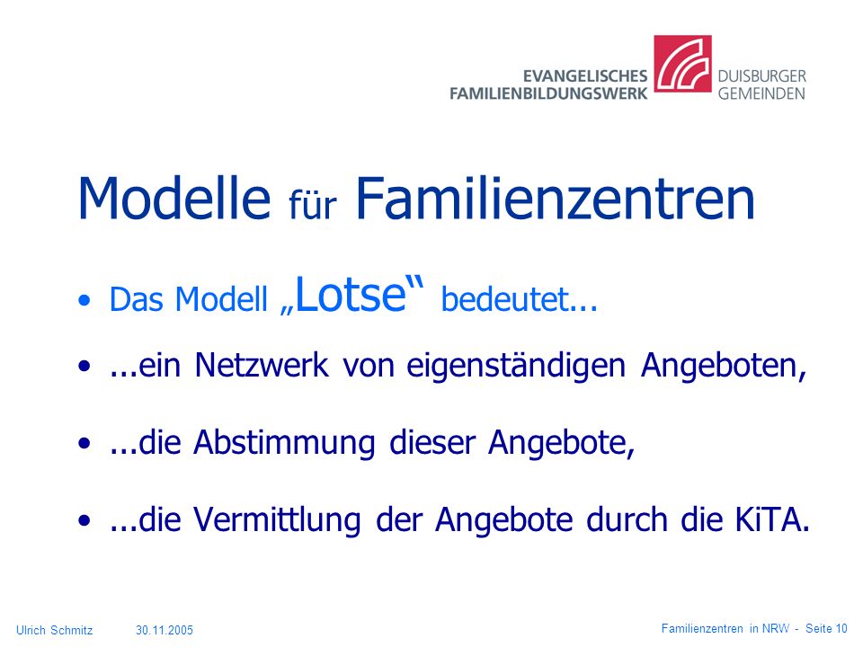 Modelle für Familienzentren