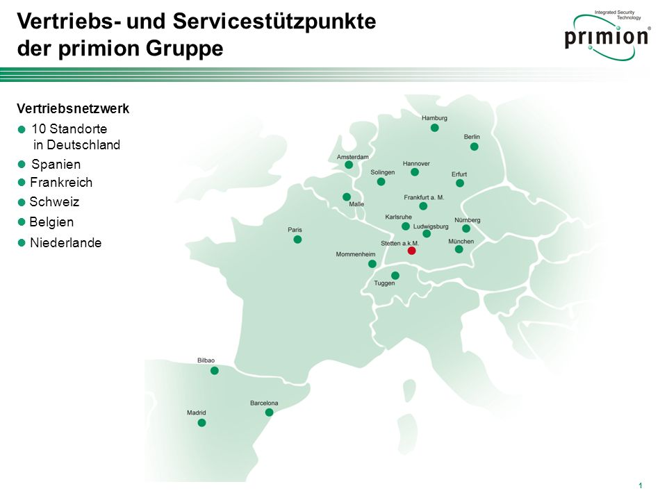 10 Standorte in Deutschland