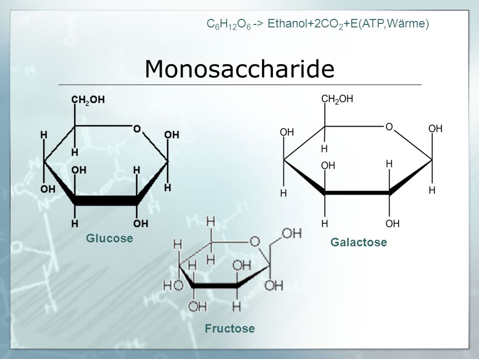 Monosaccharide Glucose Galactose Fructose